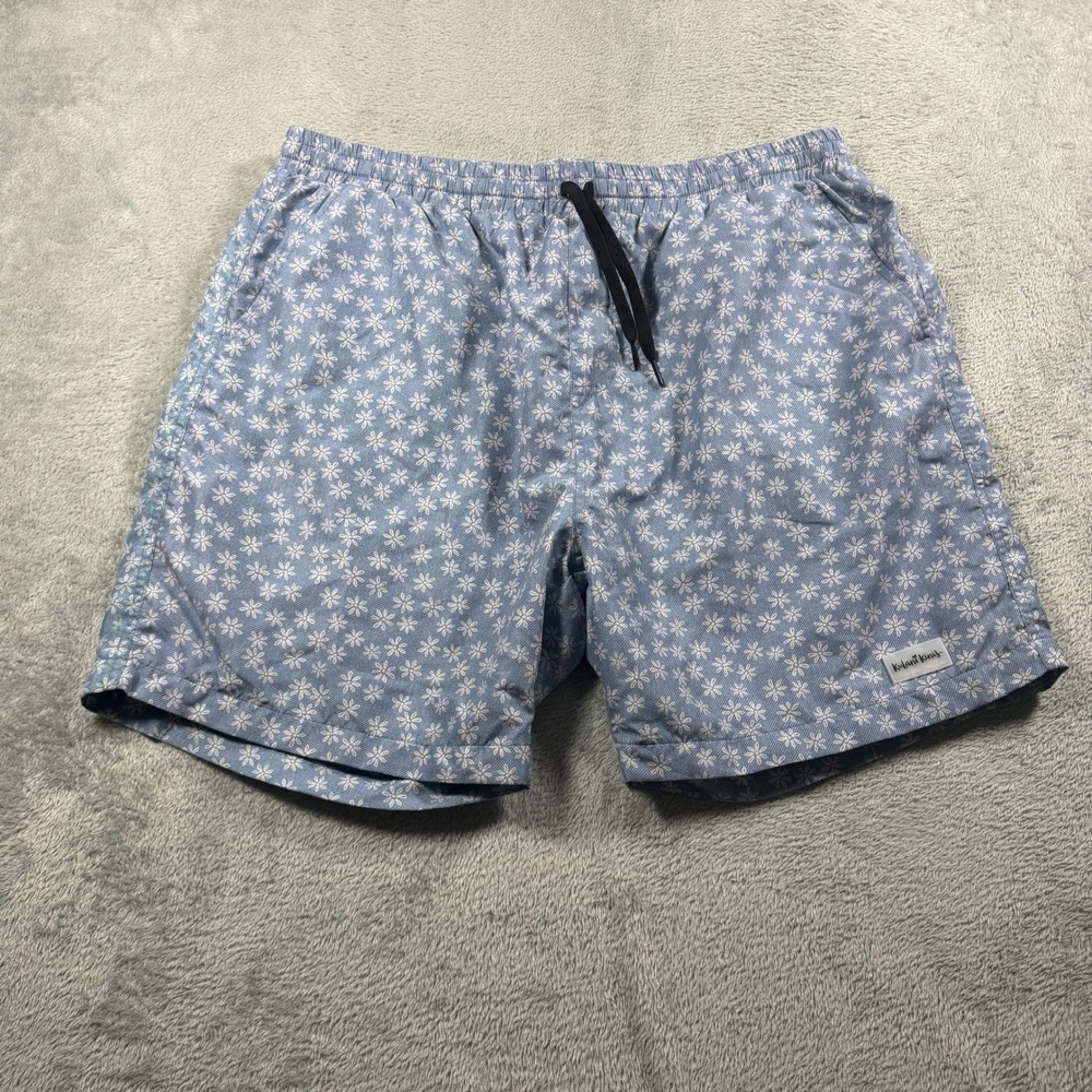 Kulani Kinis Swim Shorts Mens 3XL Blue Floral Board Shorts